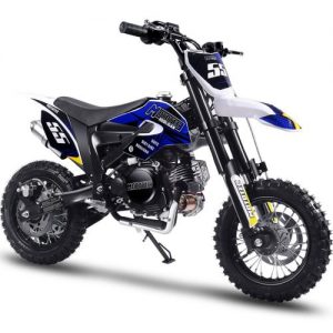 Hooligan Kids Gas Dirt Bike, 60cc 4-Stroke, Electric Start, Automatic, 10/10 inch Wheels, Ages 8 and up - Black