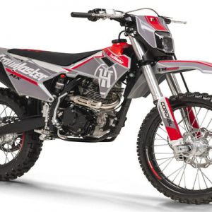 TrailMaster MX250 Dirt Bike, 5-Speed Manual, Electric Start, Dual Disc Brakes, (21/18) Wheels - Red